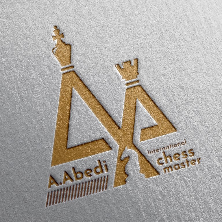 Embossed A.Abedi Logo on white paperboard