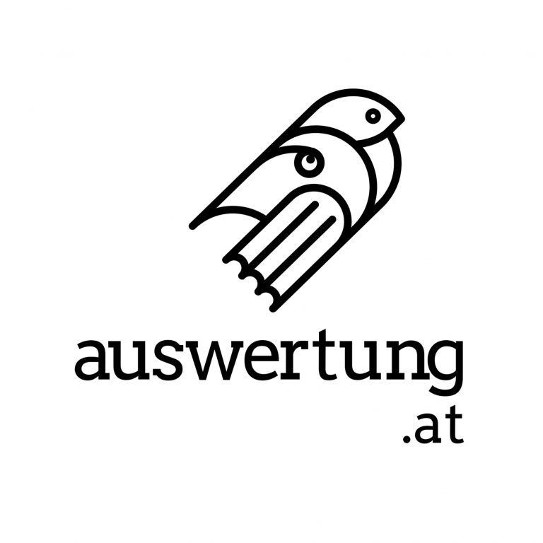 balck Auswertung logo on white background