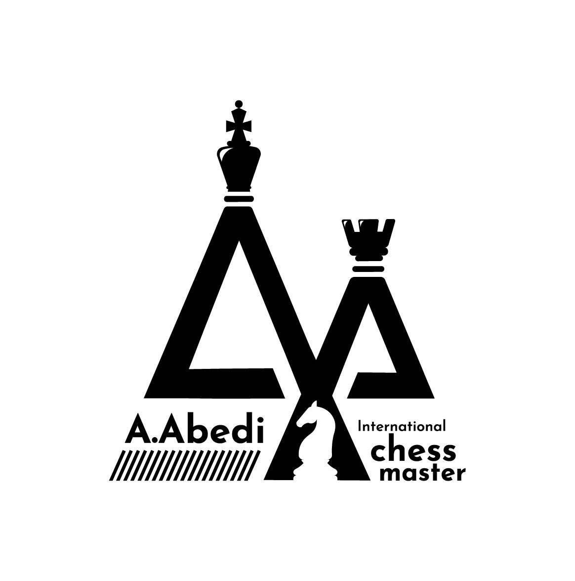 Black A.Abedi Logo on white background